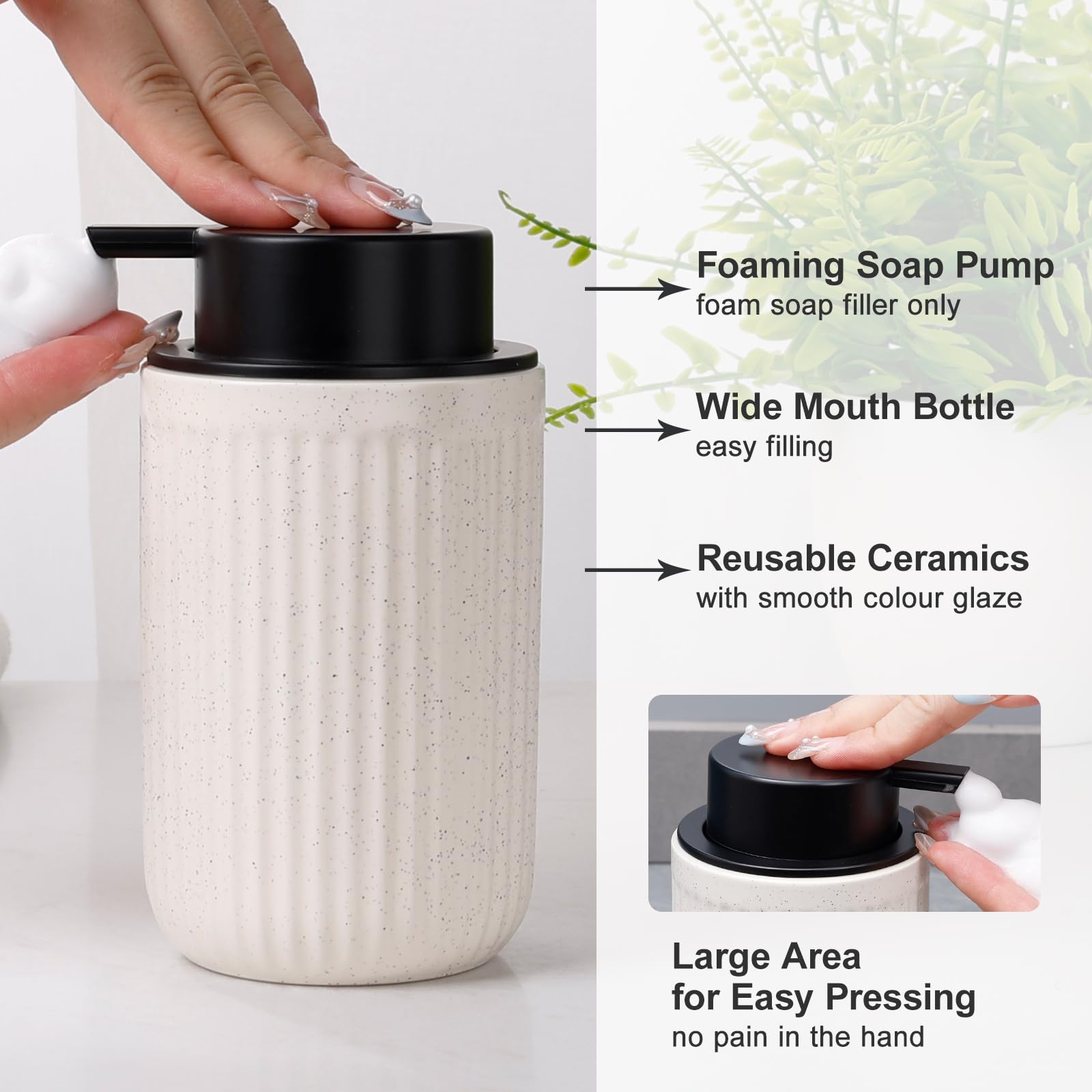 Bosilunlife Beige Bathroom Accessories Set - Ceramic Bathroom Counter Soap Set Bathroom Decor Sets Accessories Bathroom Lotion S